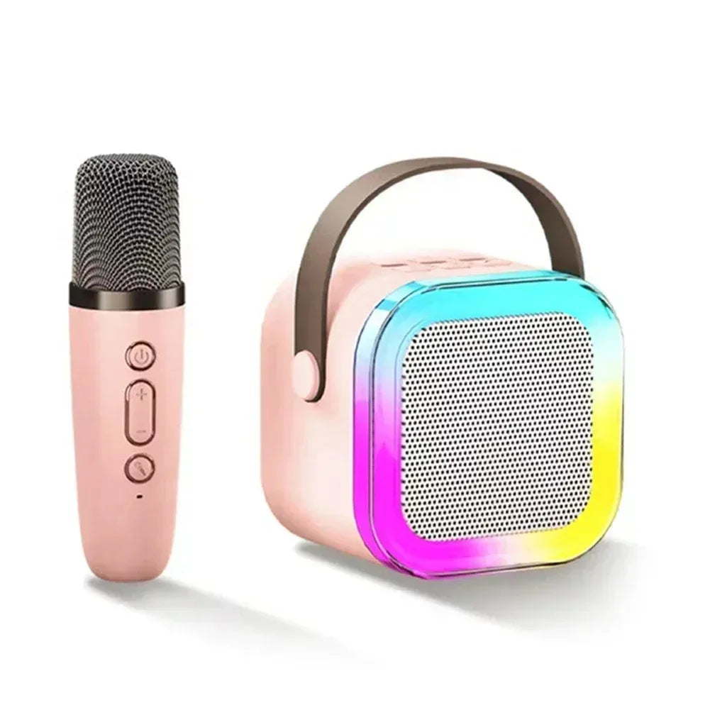 Machine Bluetooth K12 Wireless Microphone Karaoke Speaker KTV HIFI Stereo Sound RGB Colorful LED Lights For Outdoor Home Party