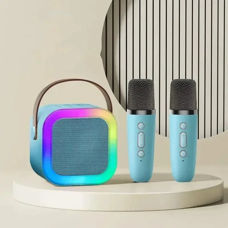 Machine Bluetooth K12 Wireless Microphone Karaoke Speaker KTV HIFI Stereo Sound RGB Colorful LED Lights For Outdoor Home Party