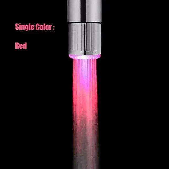 Zhang Ji LED Temperature Sensitive 3-Color Light-up Faucet Kitchen Bathroom Glow Water Saving Faucet Aerator Tap Nozzle Shower