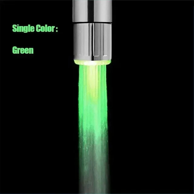 Zhang Ji LED Temperature Sensitive 3-Color Light-up Faucet Kitchen Bathroom Glow Water Saving Faucet Aerator Tap Nozzle Shower